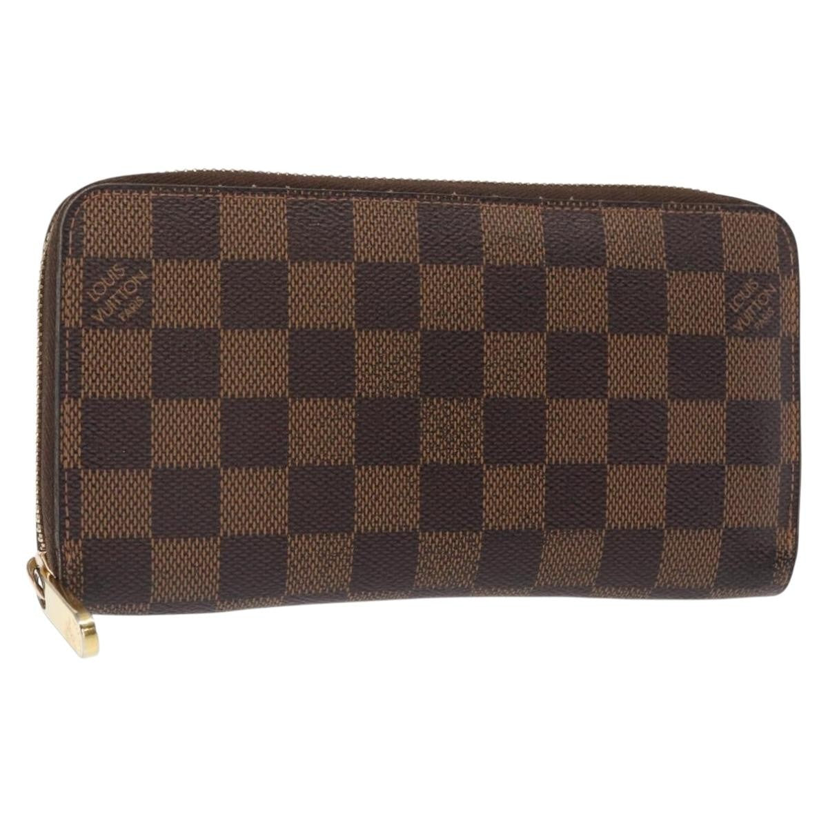 Louis Vuitton Zippy Wallet Nm Damier Brown Canvas Wallets Accessory