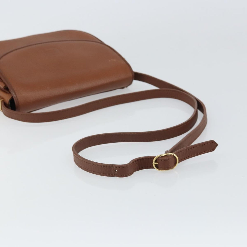 Burberry Vintage Flap Crossbody Bag Leather Brown Leather Shoulder Bag