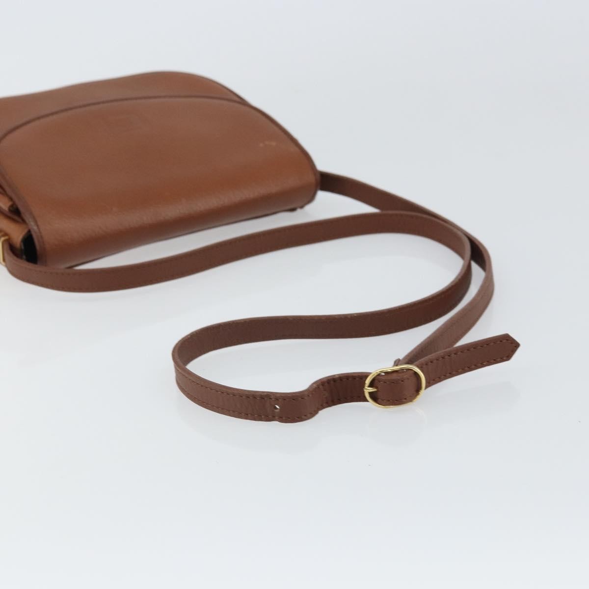 Burberry Vintage Flap Crossbody Bag Leather Brown Leather Shoulder Bag