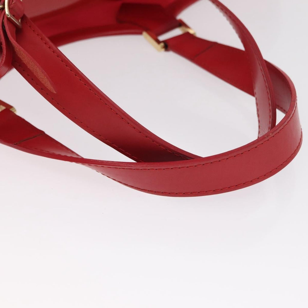 Louis Vuitton Plage Lagoon Bay Handbag Vinyl Epi Leather Red Plastic Tote Bag