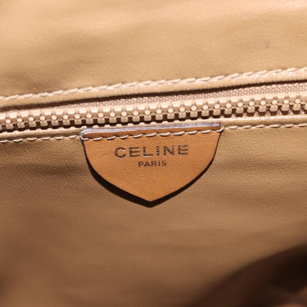 Celine Macadam Shoulder Bag Pvc Leather Beige Pvc,Canvas Bag