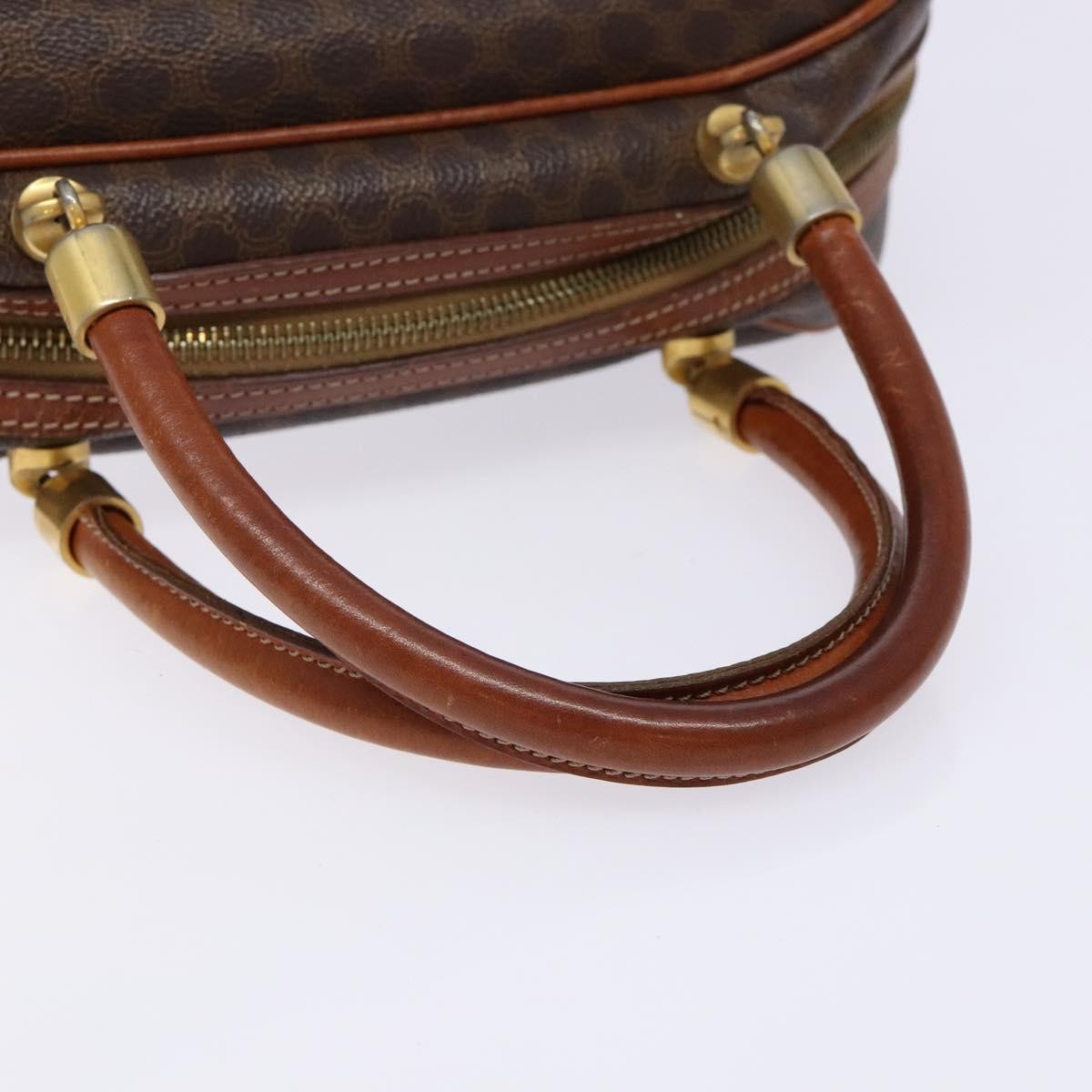Celine Macadam Handbag Macadam With Leather Brown Canvas Handbag