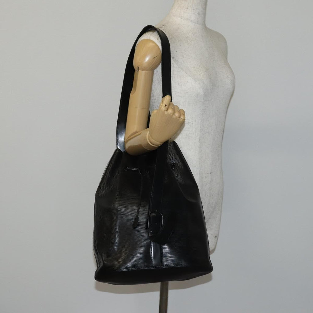 Louis Vuitton Sac A Dos Drawstring Backpack Epi Leather Black Leather Bag