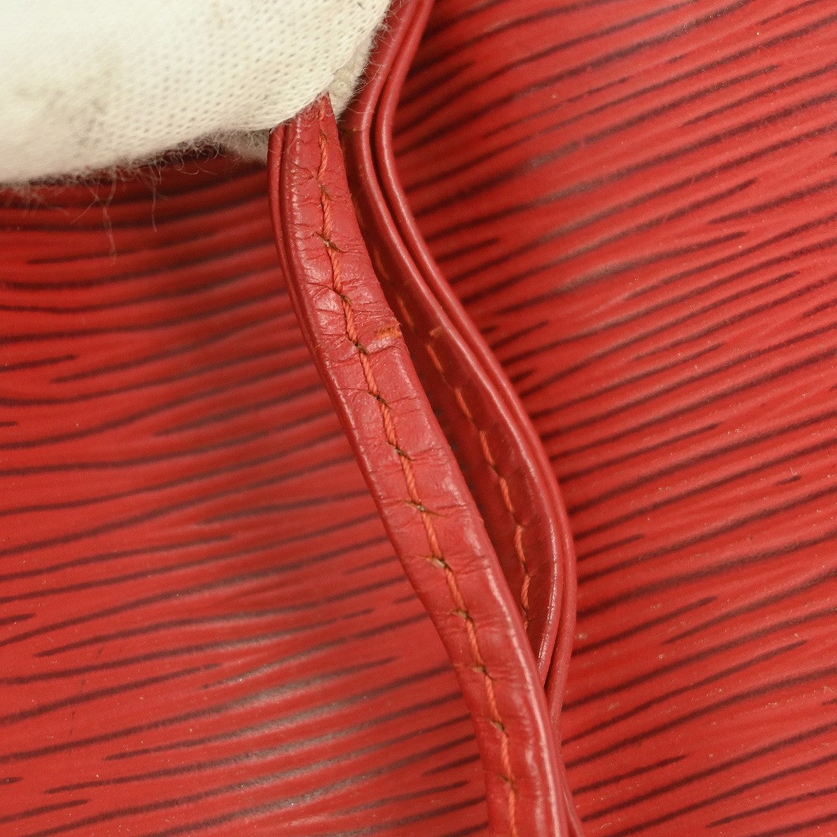 Louis Vuitton Petit Noe Handbag Epi Leather Red Leather Shoulder Bag