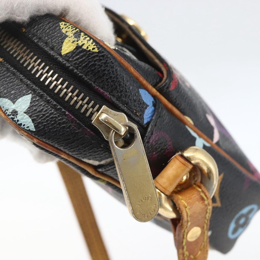 Louis Vuitton Rift Handbag Monogram Multicolor Black Canvas Shoulder Bag