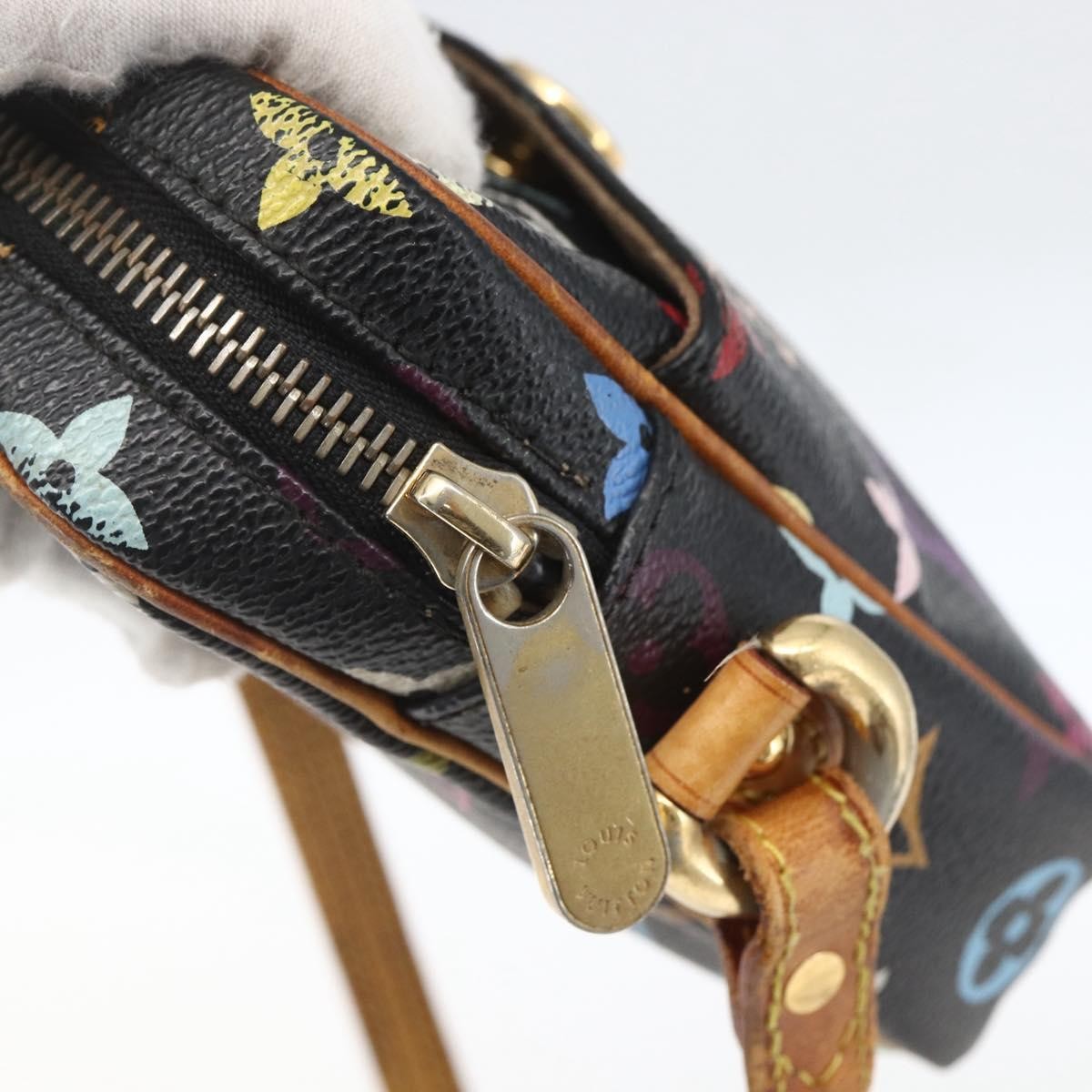 Louis Vuitton Rift Handbag Monogram Multicolor Black Canvas Shoulder Bag