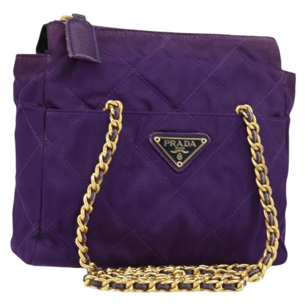 Prada Re-Edition 1995 Chain Tote Quilted Re-Nylon Purple Nylon Shoulder Bag Bag