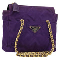 Prada Re-Edition 1995 Chain Tote Quilted Re-Nylon Purple Nylon Shoulder Bag Bag