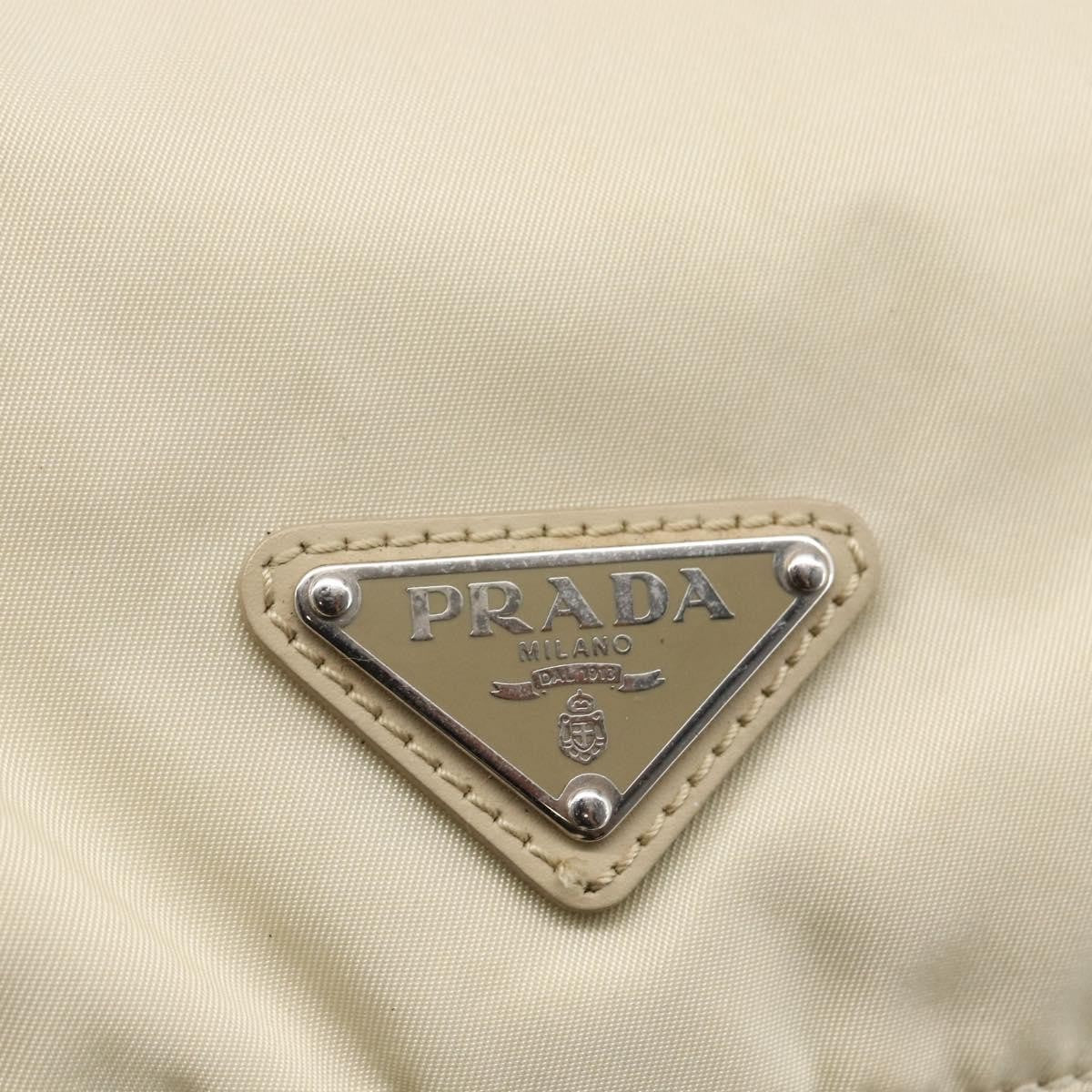 Prada Buckle Messenger Bag Tessuto Beige Nylon Shoulder Bag Bag