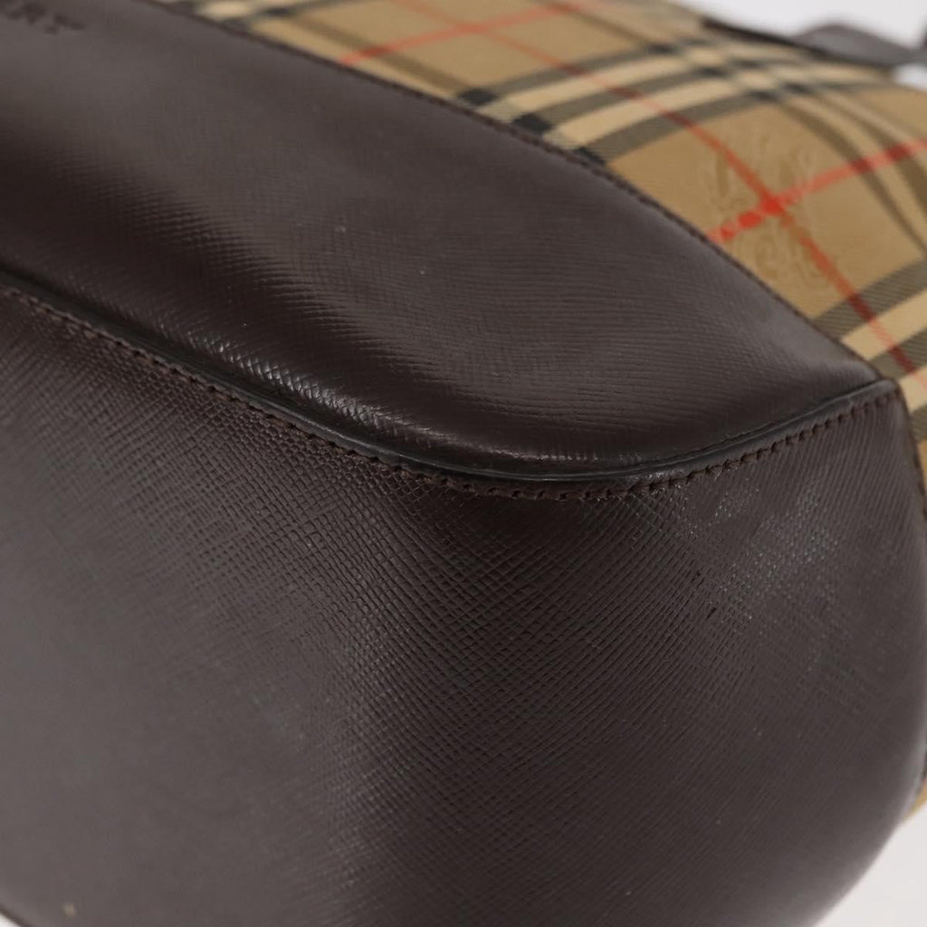 Burberry Nova Check Tote Canvas And Leather Beige Canvas Tote Bag