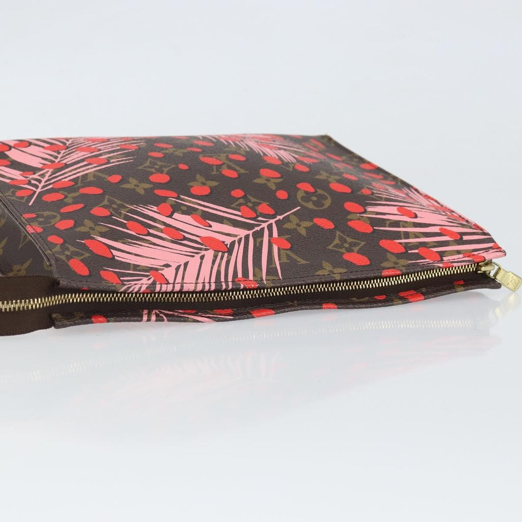 Louis Vuitton Toiletry Pouch Limited Edition Monogram Jungle Dots Red Canvas Clutche & Pouche Bag