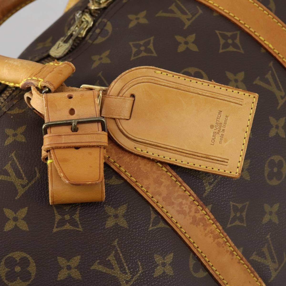 Louis Vuitton Keepall Bandouliere Bag Monogram Canvas Brown Canvas Travel Bag