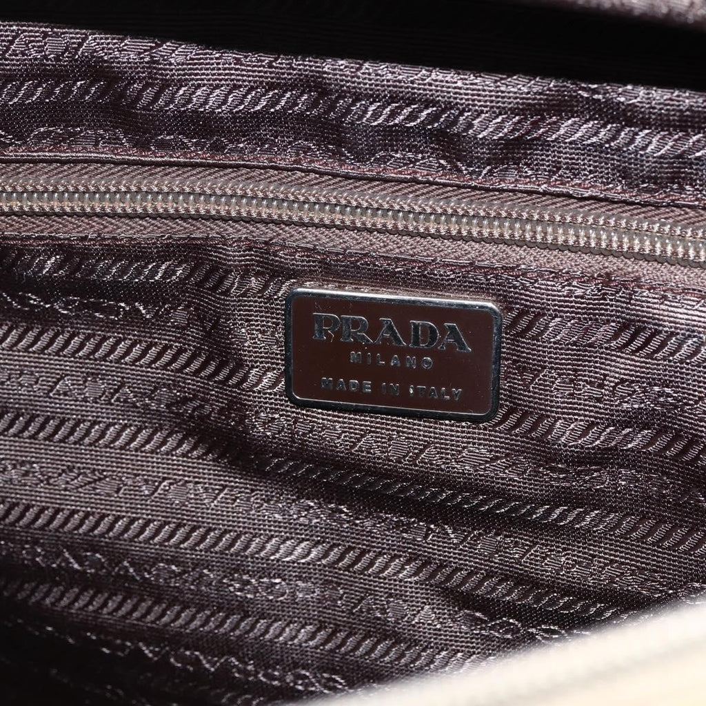 Prada Vintage Zip Tote Tessuto Ecru Nylon Tote Bag Bag