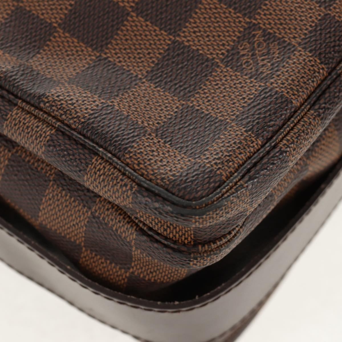 Louis Vuitton Naviglio Handbag Damier Brown Canvas Shoulder Bag