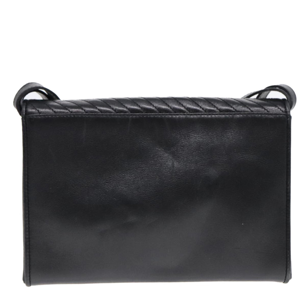 Celine Vintage Shoulder Bag Leather Black Leather Shoulder Bag Bag