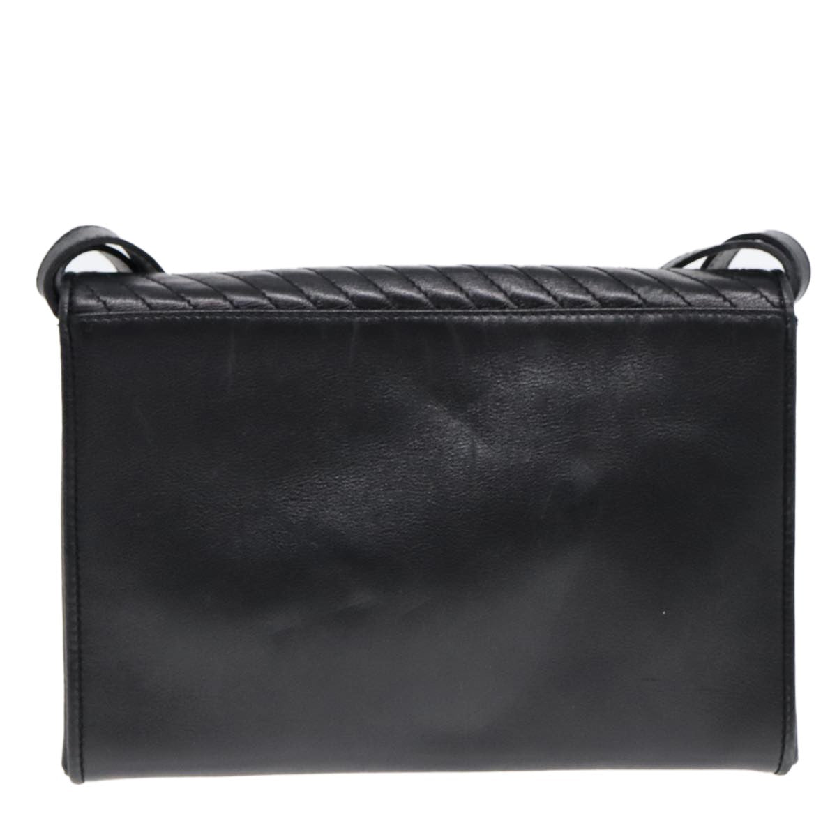 Celine Vintage Shoulder Bag Leather Black Leather Shoulder Bag Bag