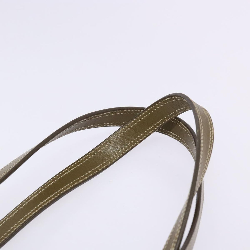 Celine Vintage Macadam Shoulder Bag Canvas Khaki Canvas Bag