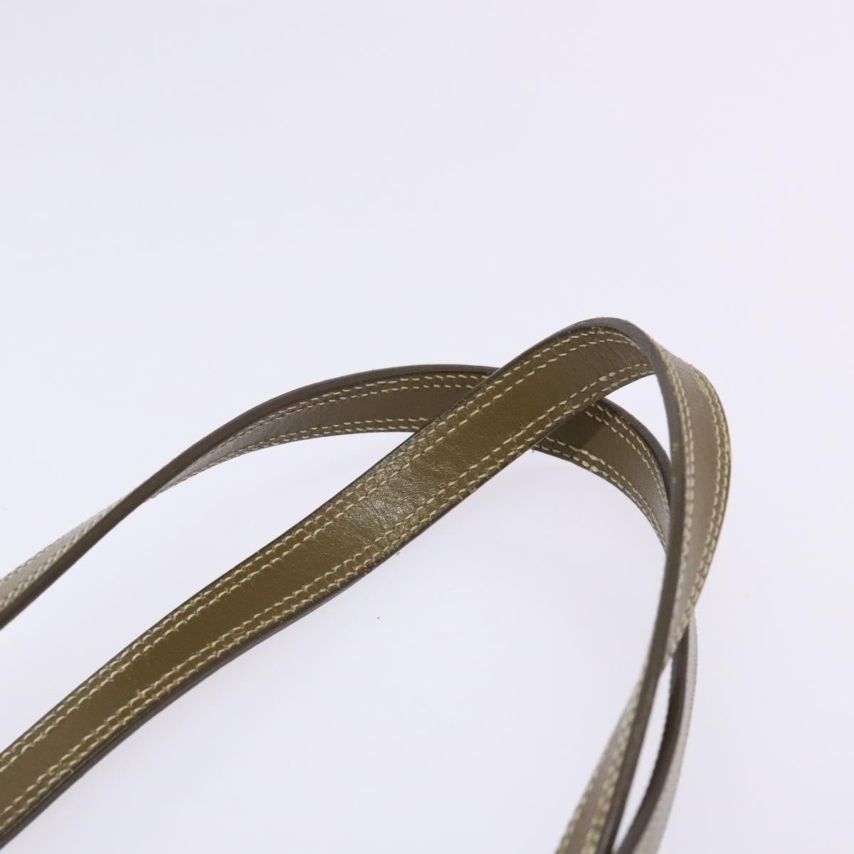 Celine Vintage Macadam Shoulder Bag Canvas Khaki Canvas Bag