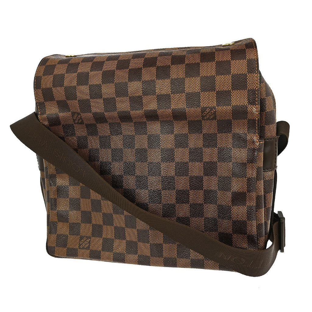 Louis Vuitton Naviglio Handbag Damier Brown Canvas Shoulder Bag