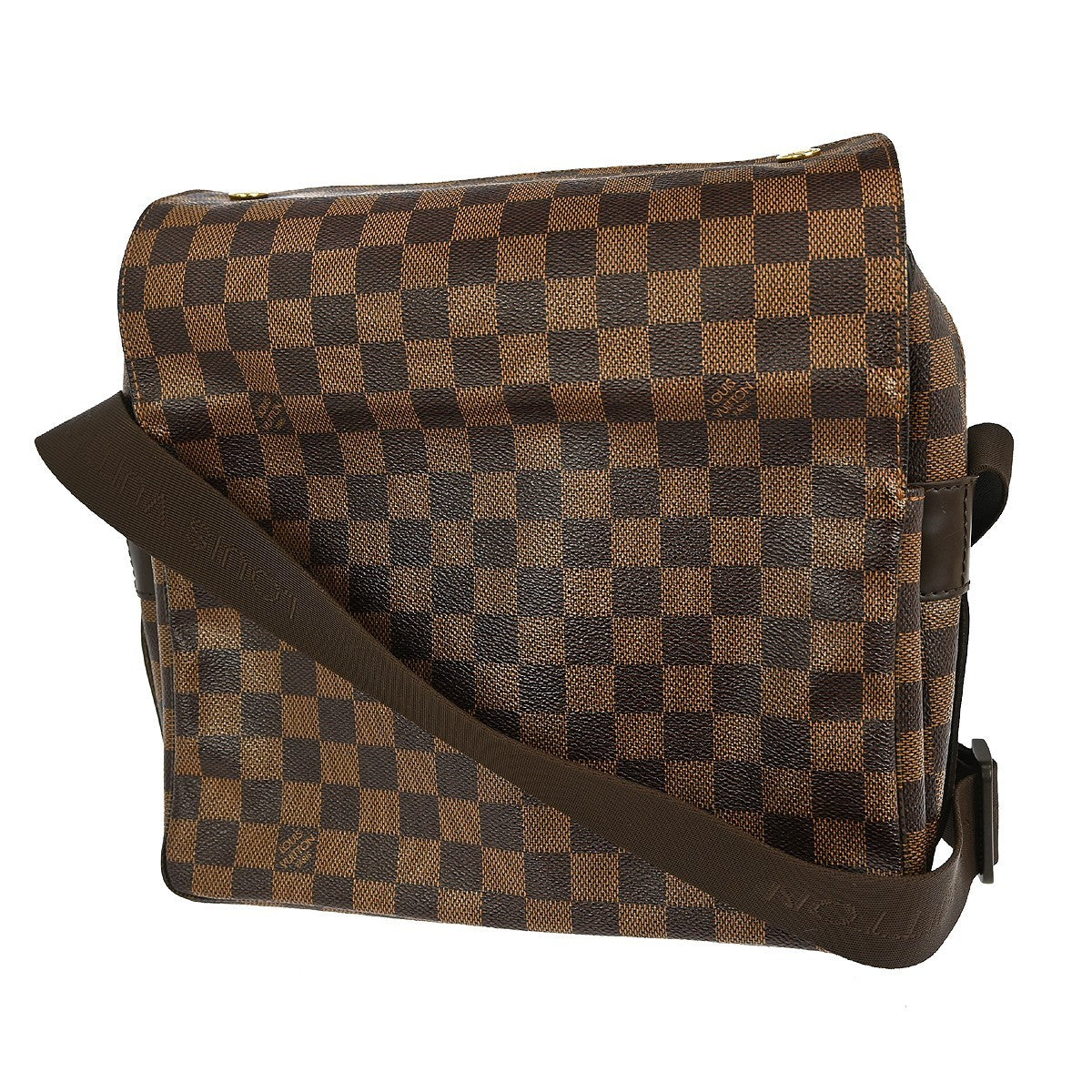 Louis Vuitton Naviglio Handbag Damier Brown Canvas Shoulder Bag