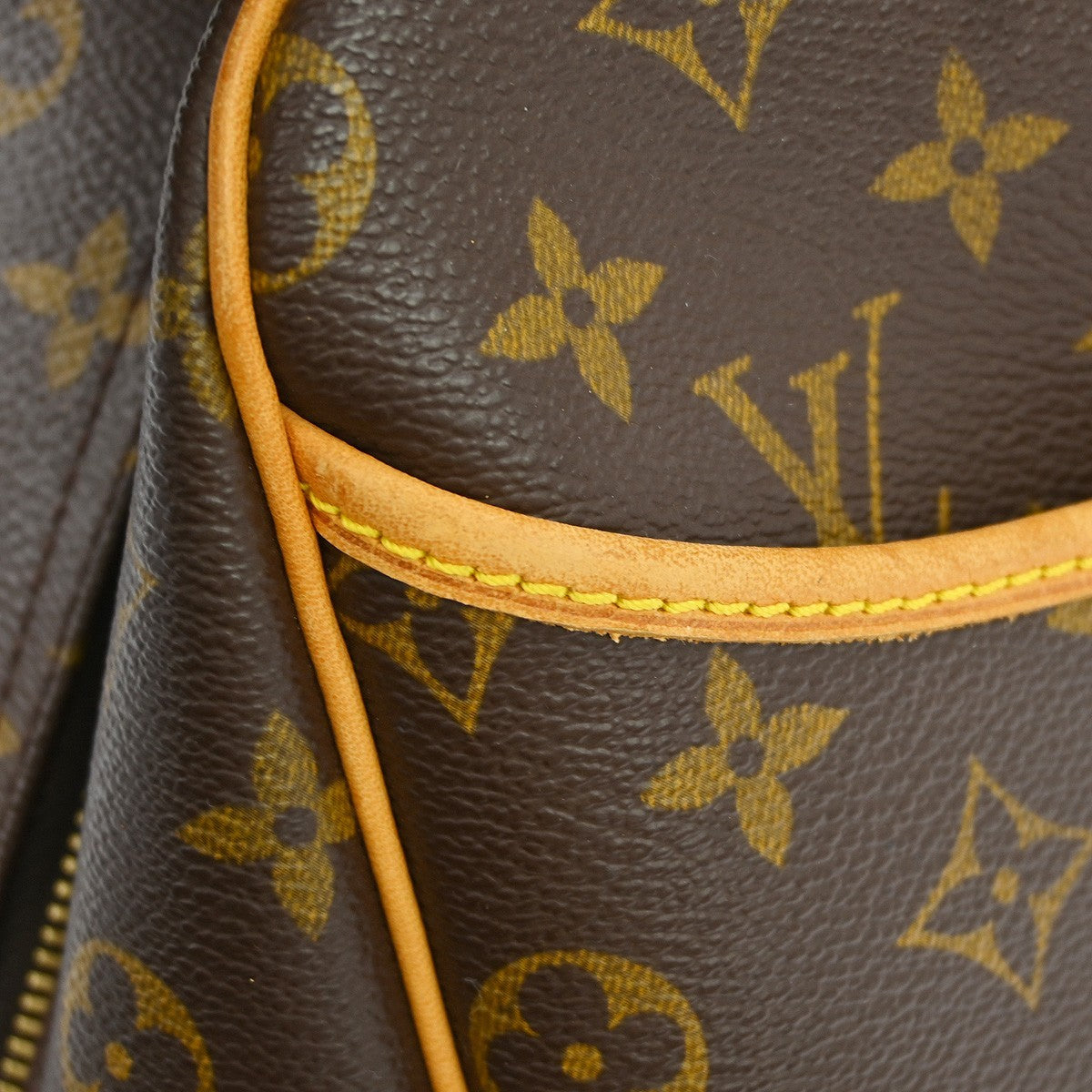 Louis Vuitton Deauville Handbag Monogram Canvas Brown Canvas Handbag