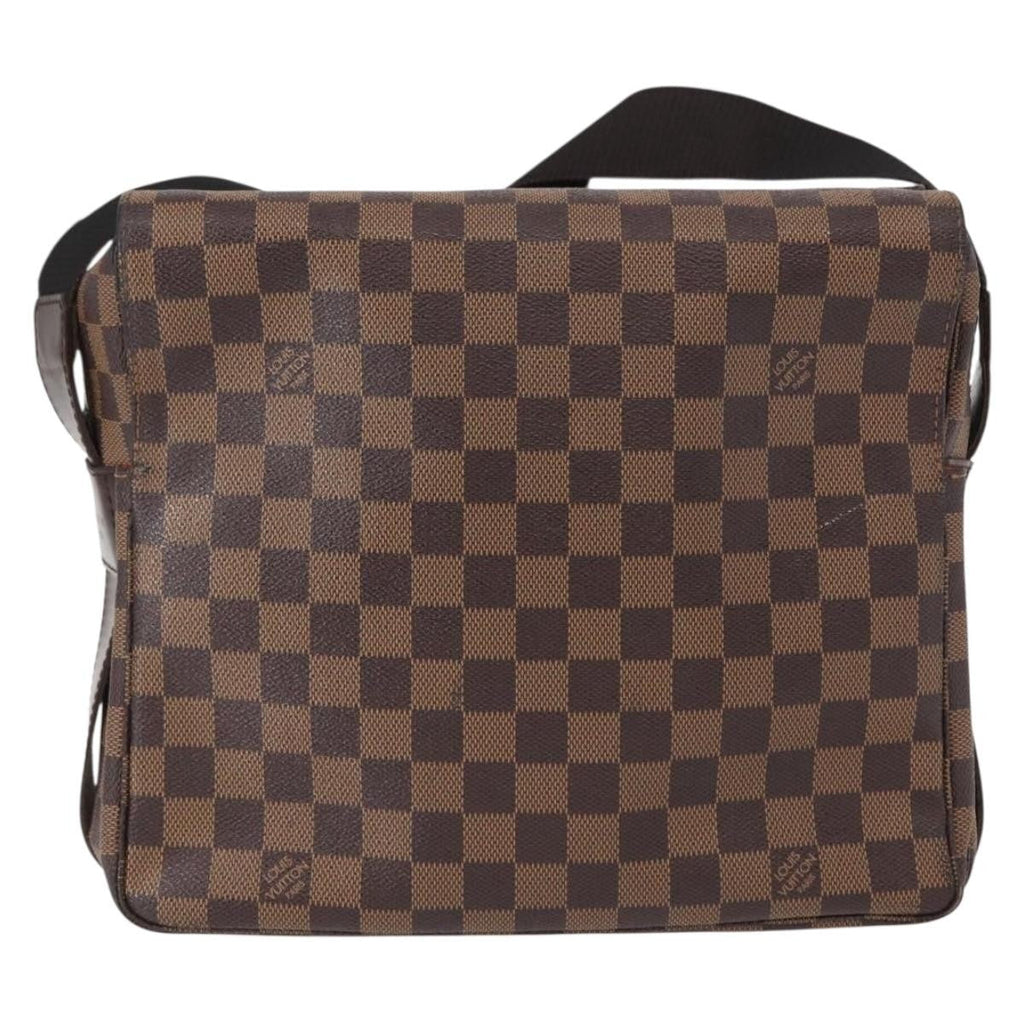 Louis Vuitton Naviglio Handbag Damier Brown Canvas Shoulder Bag