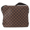 Louis Vuitton Naviglio Handbag Damier Brown Canvas Shoulder Bag