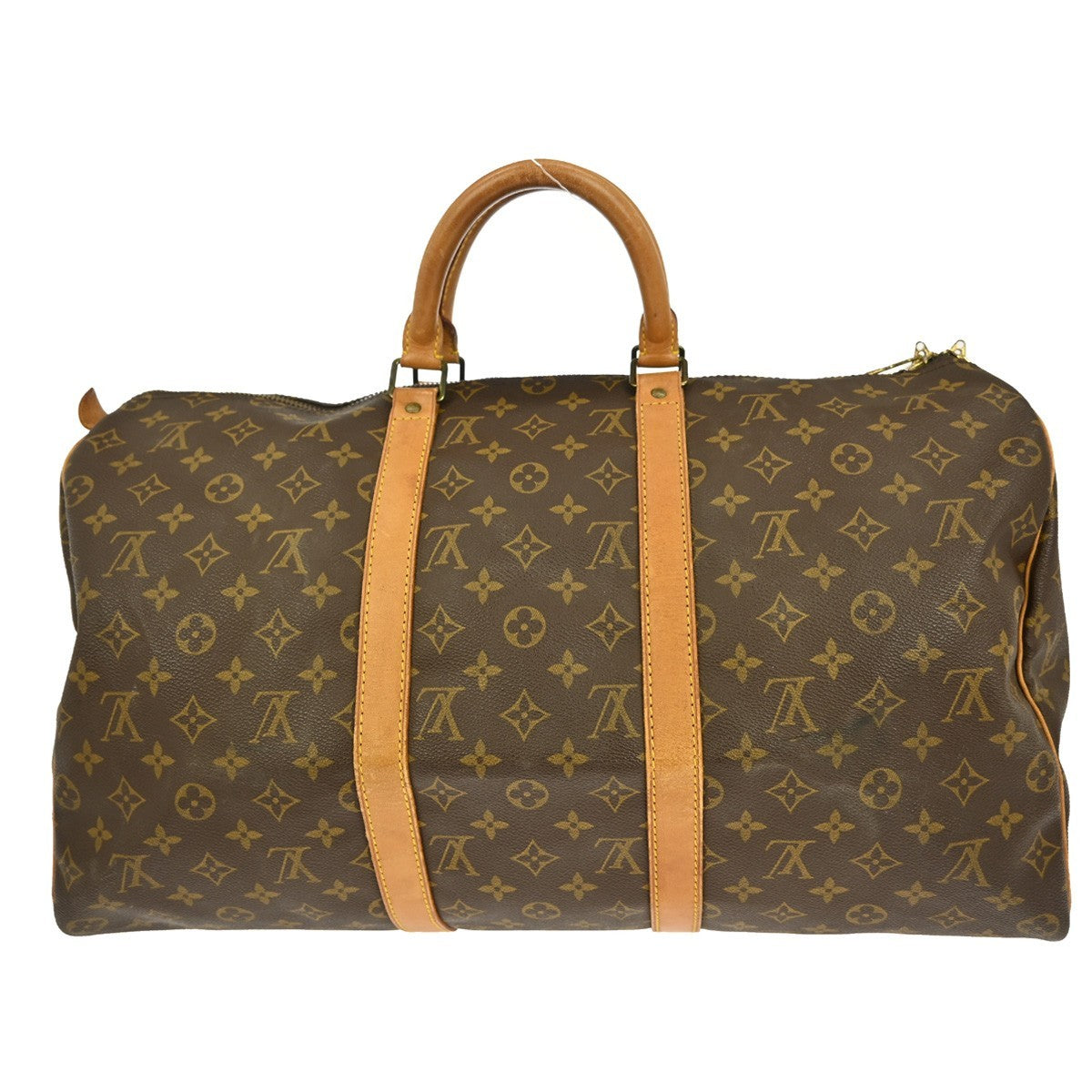 Louis Vuitton Keepall Bag Monogram Canvas Brown Canvas Travel Bag