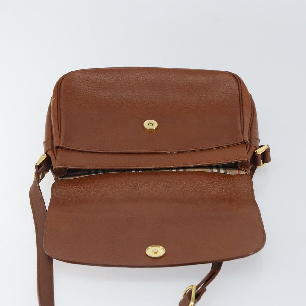 Burberry Vintage Shoulder Bag Leather Brown Leather Shoulder Bag