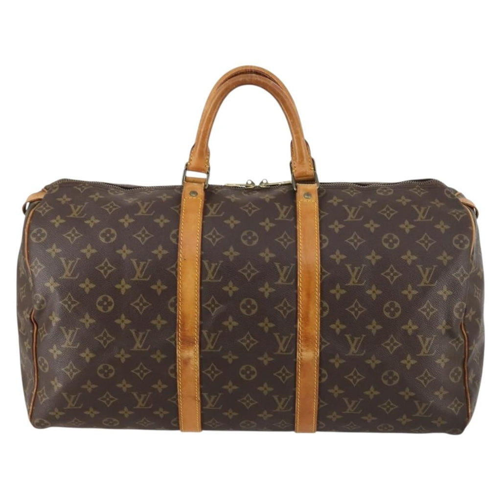 Louis Vuitton Keepall Bag Monogram Canvas Brown Canvas Travel Bag