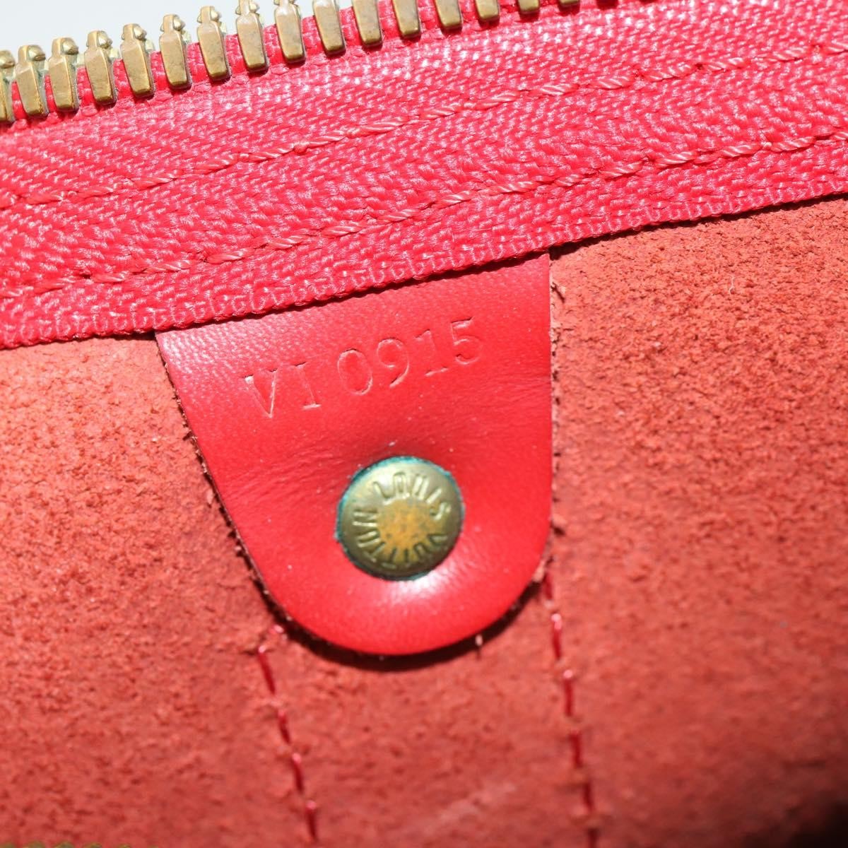 Louis Vuitton Keepall Bag Epi Leather Red Leather Travel Bag