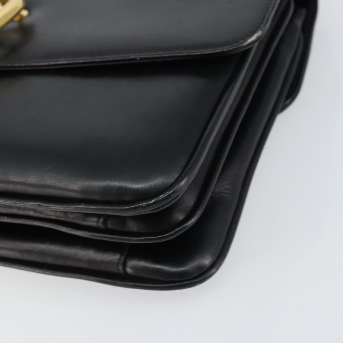 Celine Horse Carriage Shoulder Bag Leather Black Leather Shoulder Bag Bag