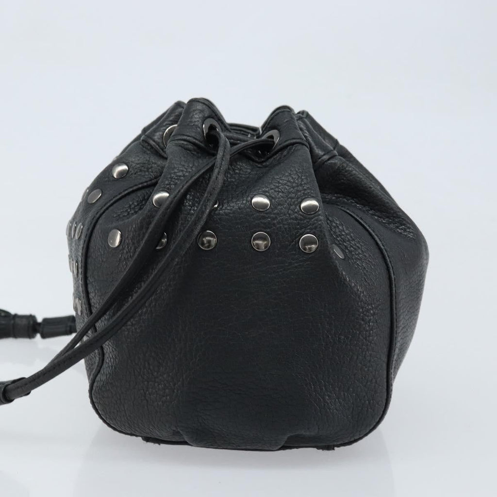 Burberry Blue Label Shoulder Bag Leather Black Leather Shoulder Bag