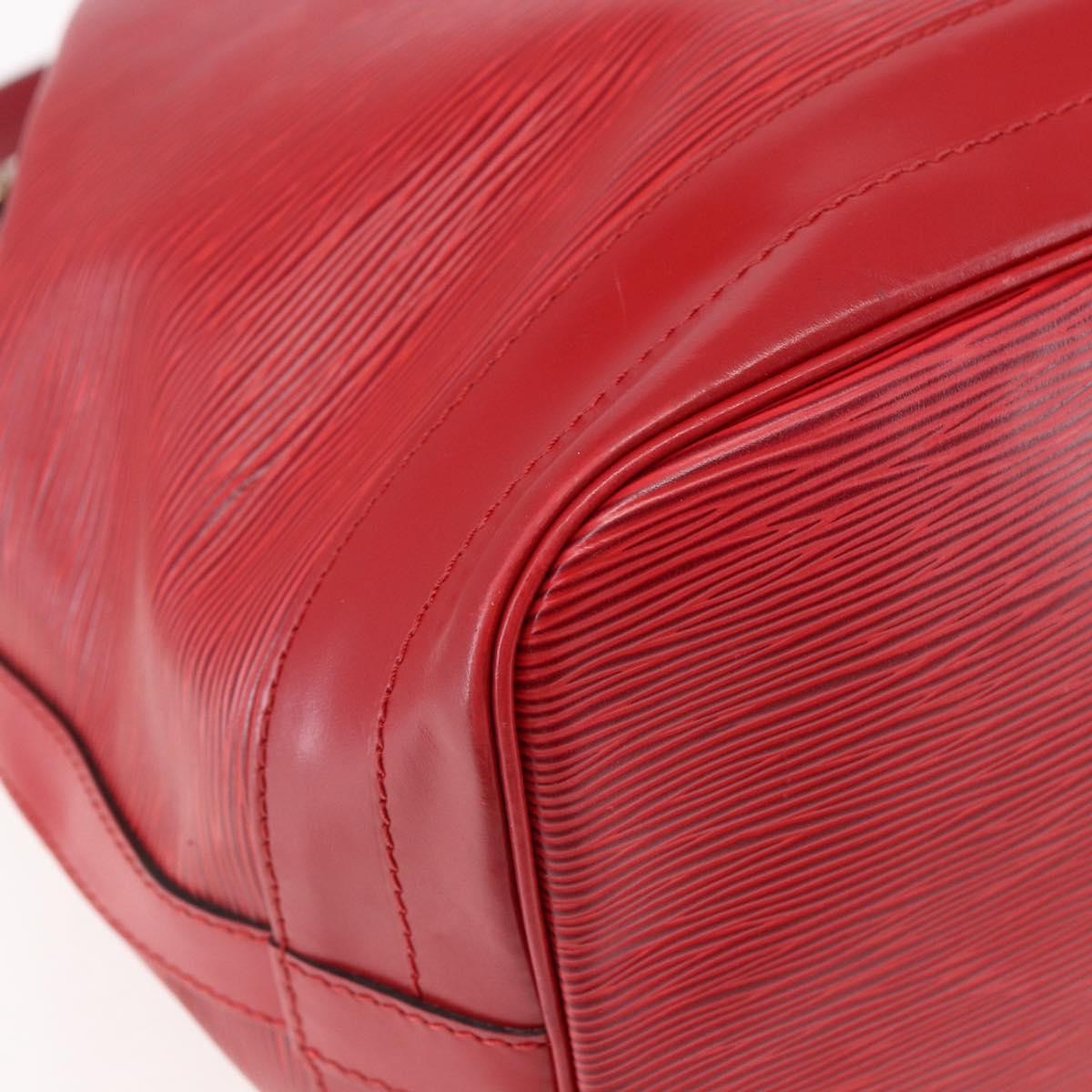 Louis Vuitton Noe Handbag Epi Leather Red Leather Bag