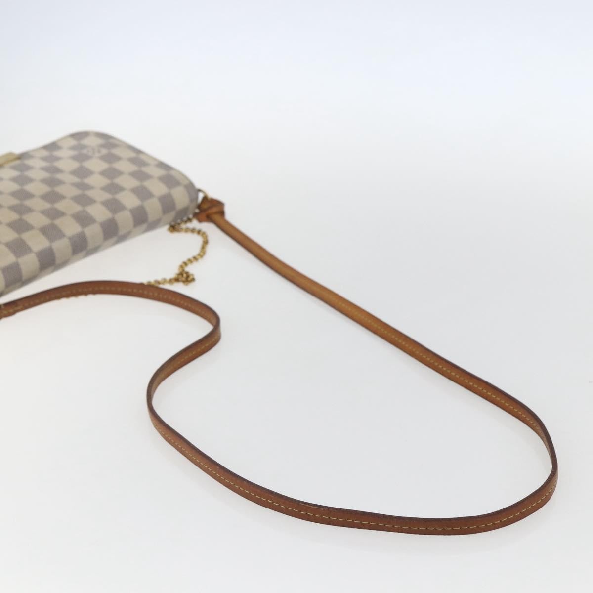 Louis Vuitton Favorite Handbag Damier White Canvas Clutche & Pouche Bag