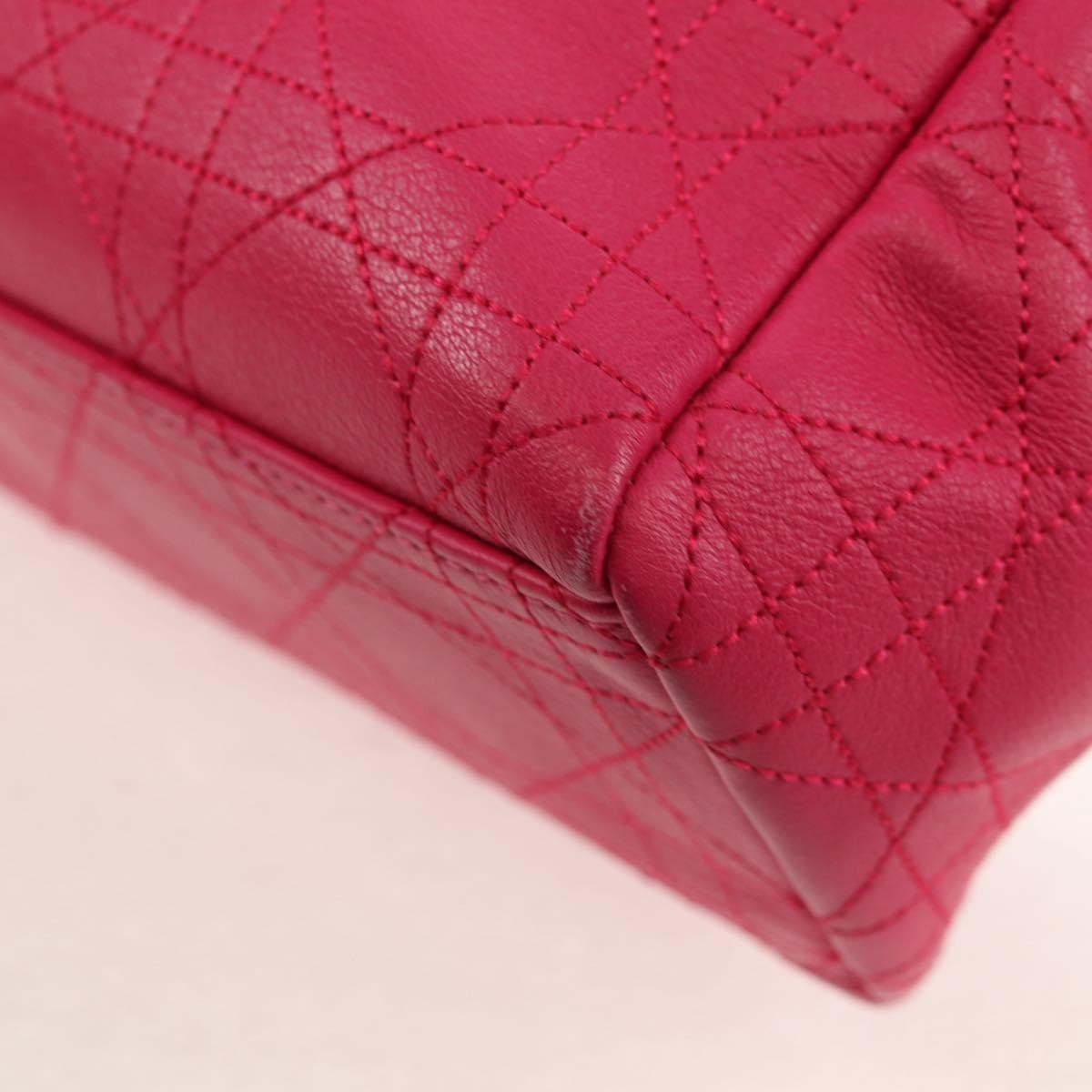Christian Dior Long Chain Miss Dior Bag Cannage Quilt Lambskin Pink Leather Shoulder Bag Bag (Pre-Owned)