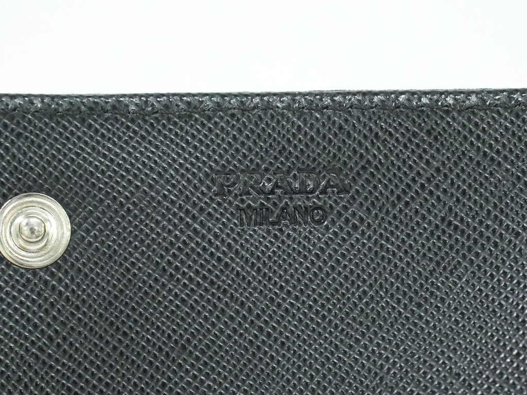 Prada Continental Wallet Tessuto Black Nylon Wallets Accessory