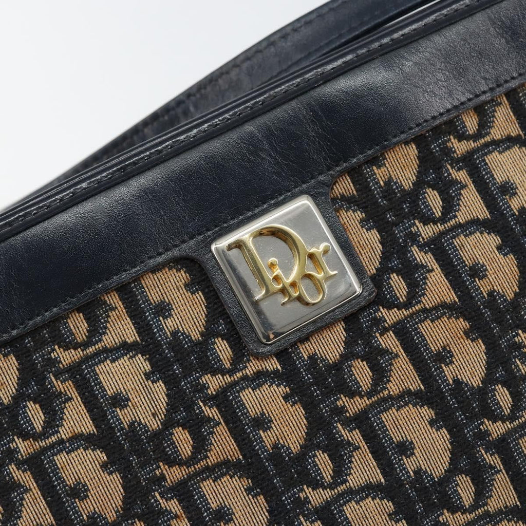 Christian Dior Vintage Trotter Shoulder Bag Canvas Navy Canvas Shoulder Bag Bag (Pre-Owned)