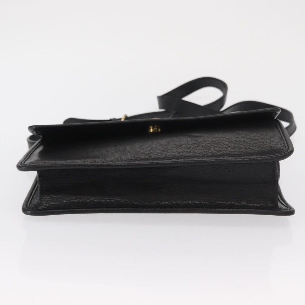 Celine Vintage Shoulder Bag Leather Black Leather Shoulder Bag Bag