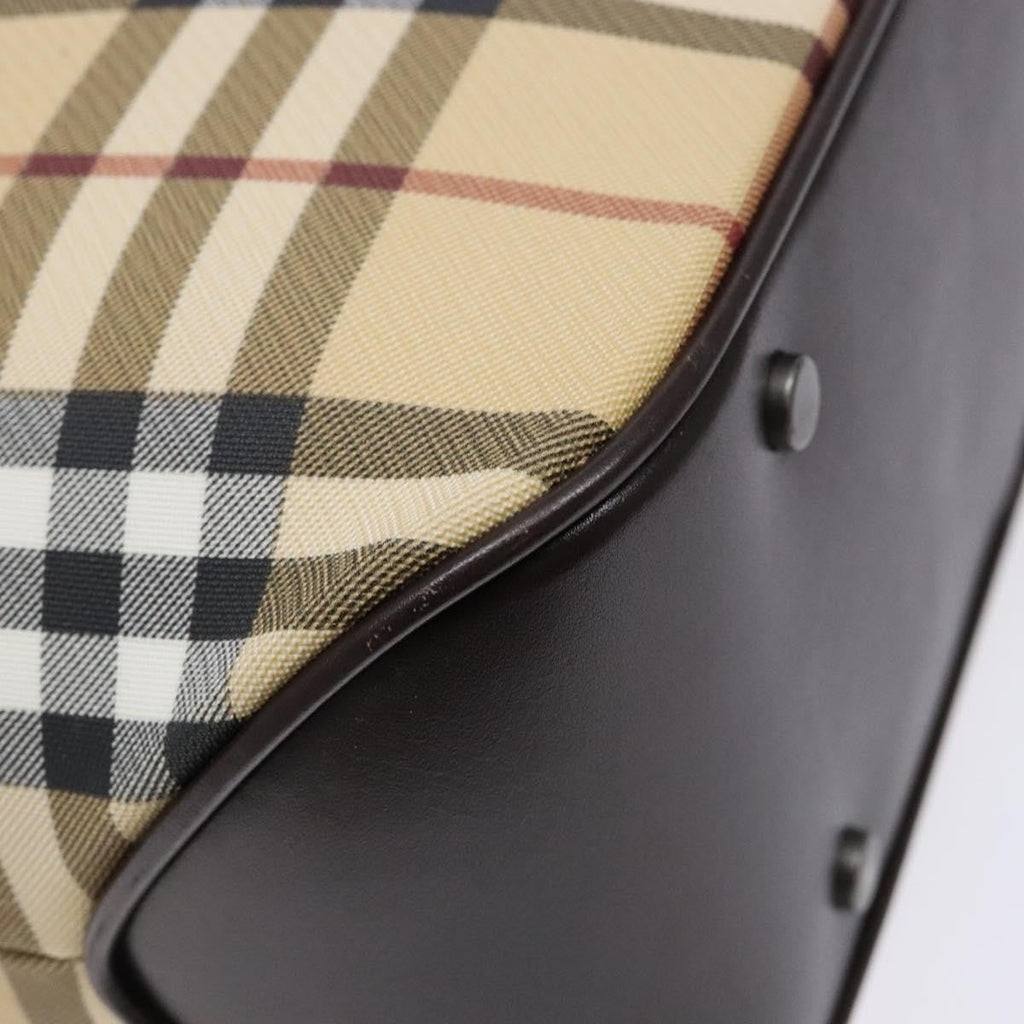 Burberry Vintage Tote Vintage Check Coated Canvas Beige Canvas Tote Bag