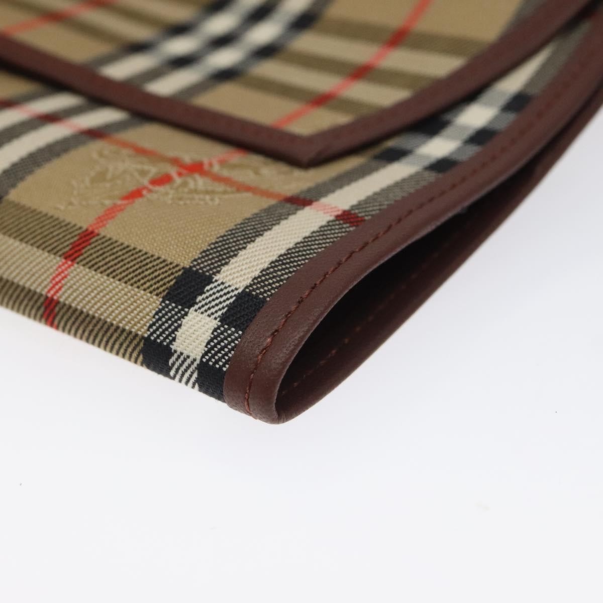 Burberry Nova Check Pochette Canvas Beige Canvas Clutche & Pouche Bag