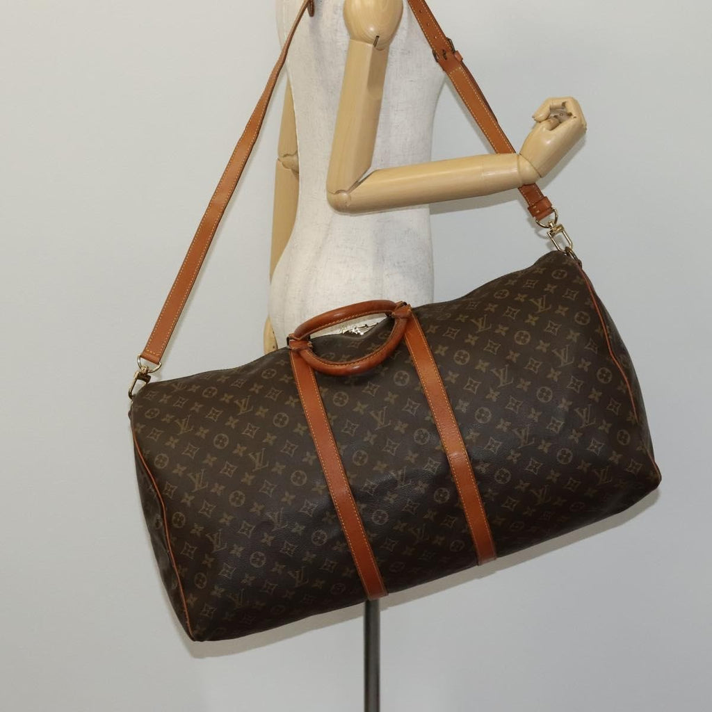 Louis Vuitton Keepall Bandouliere Bag Monogram Canvas Brown Canvas Travel Bag