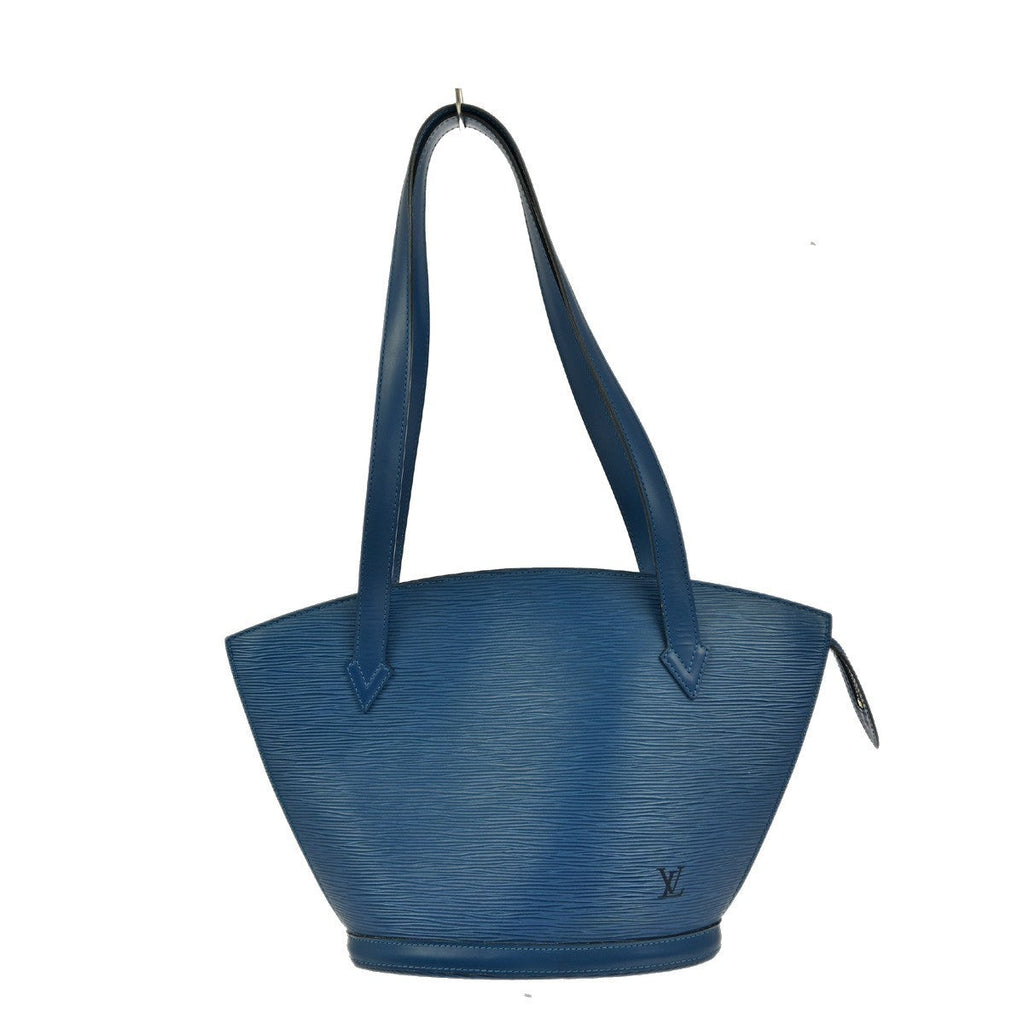 Louis Vuitton Saint Jacques Handbag Epi Leather Blue Leather Tote Bag