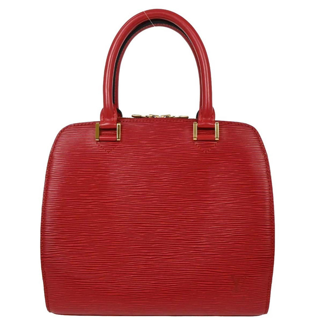 Louis Vuitton Pont Neuf Handbag Epi Leather Red Leather Handbag