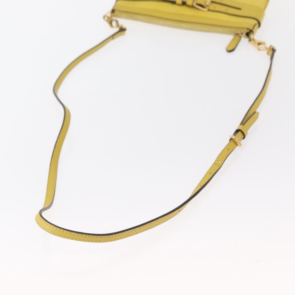 Burberry Vintage Shoulder Bag Leather Yellow Leather Shoulder Bag