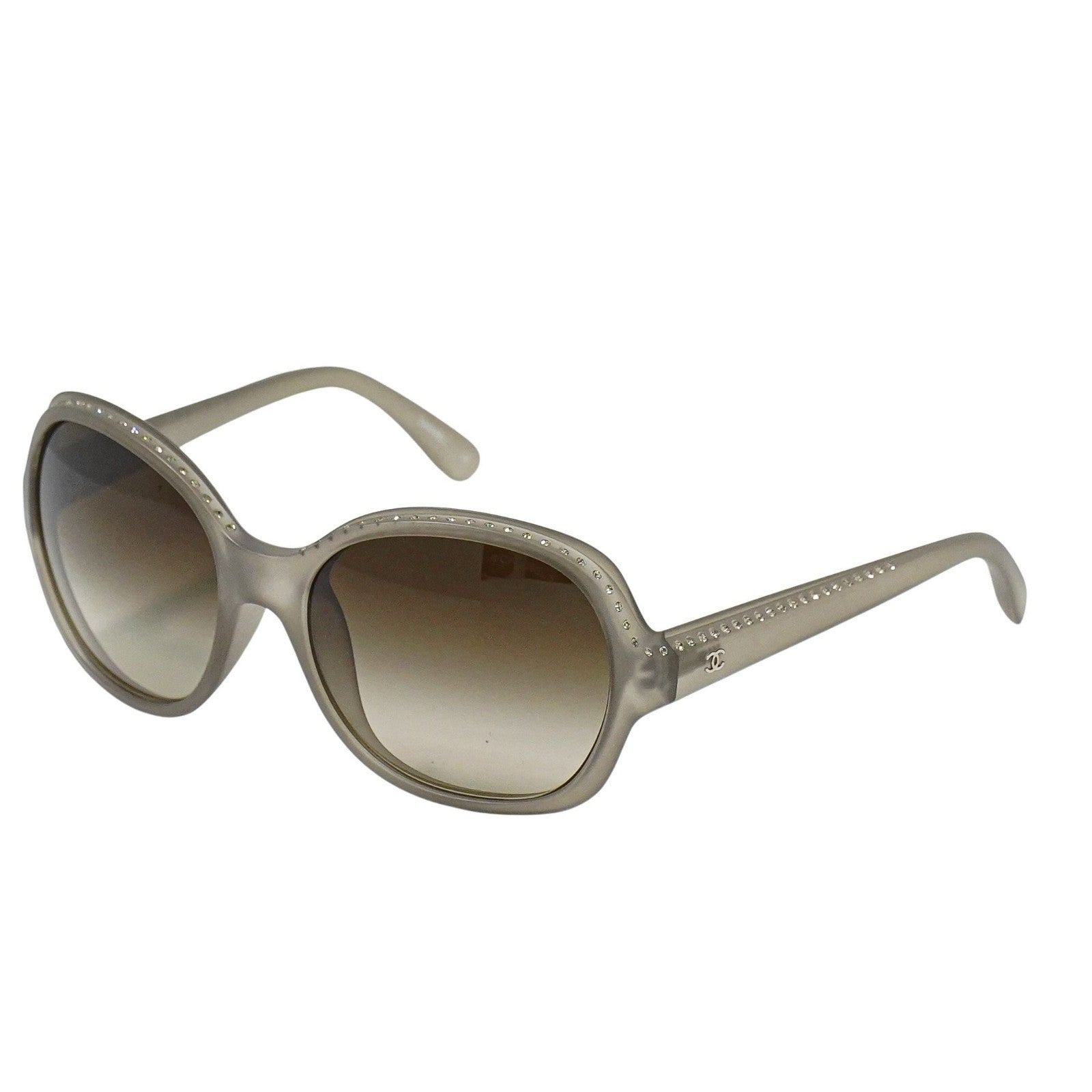 Chanel Logo Cc Sunglasses Plastic Gray Plastic Sunglasse Accessory
