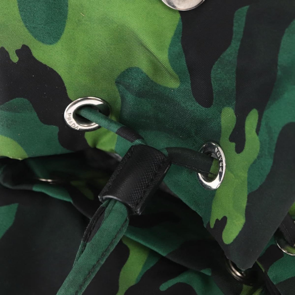 Prada Camouflage Backpack Tessuto Green Nylon Backpack Bag