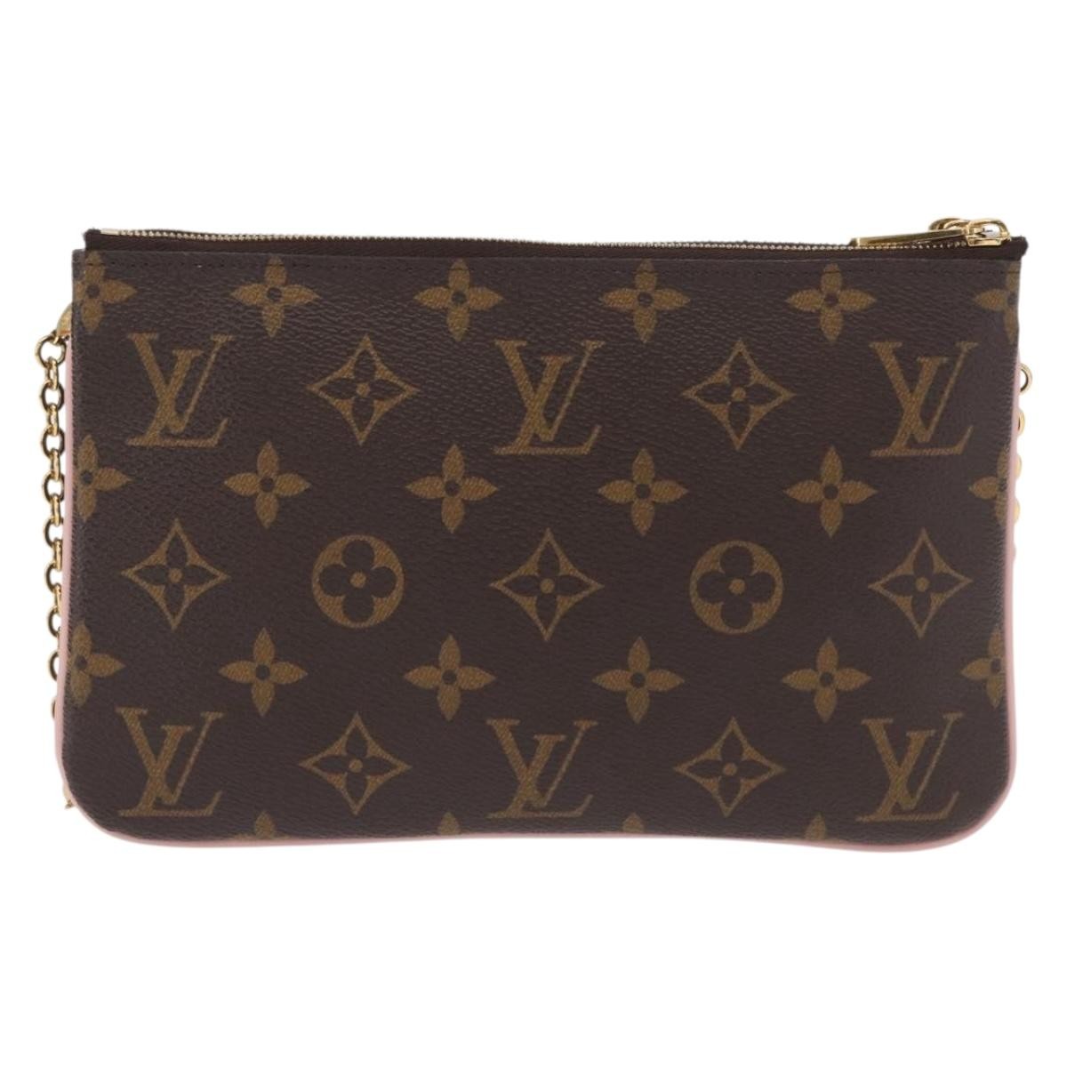 Louis Vuitton Double Zip Pochette Limited Edition Vivienne Xmas Monogram Canvas Brown Canvas Clutche & Pouche Bag