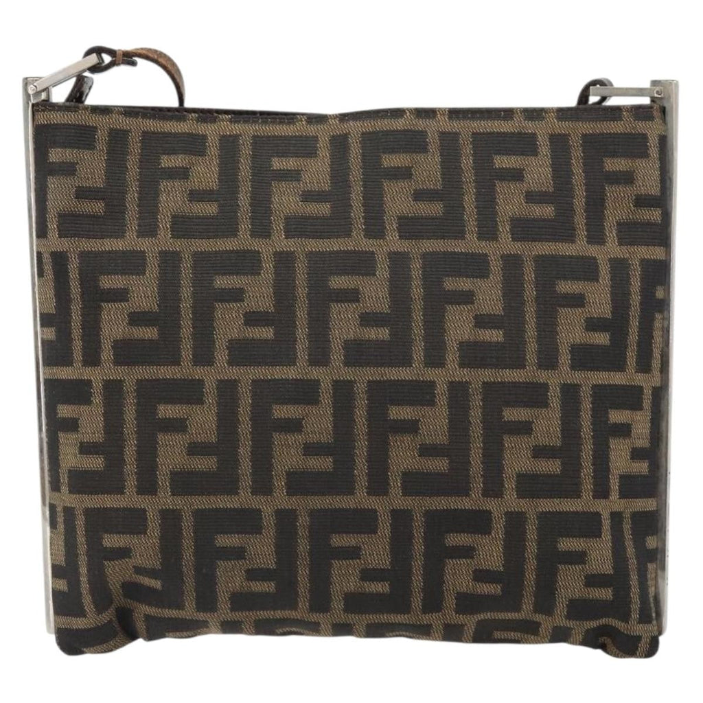 Fendi Vintage Shoulderbag Canvas Brown Canvas Shoulder Bag Bag
