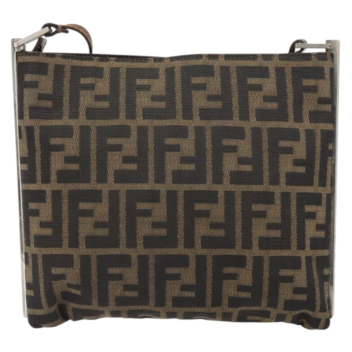Fendi Vintage Shoulderbag Canvas Brown Canvas Shoulder Bag Bag